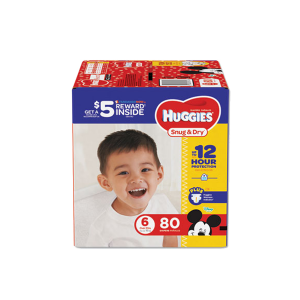 KIMBERLY CLARK KCC43114 Size 6, 35 lbs min Snug and Dry Diapers