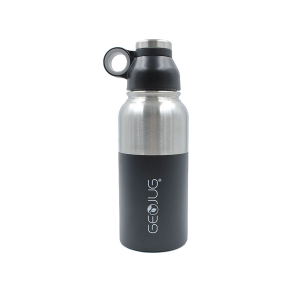 Brentwood GeoJug G-1032BK 32oz Stainless Steel Vacuum Insulated Water Bottle Black