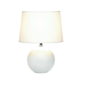 Gallery of Light 10018015 Ceramic Sphere Base Table Lamp White