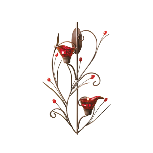 Gallery of Light 13923 Red Calla Lily Wall Candle Holder