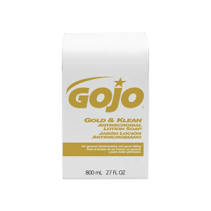Go jo Industries GOJ912712EA GOJO Gold and Klean Lotion Soap Bag in Box Dispenser Refill 800 ml