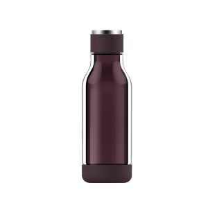 Asobu GT50BURG 17-Ounce Inner Peace Glass Water Bottle, Burgundy