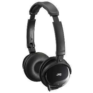 JVC HANC120 Noise-Canceling Over Ear Headphones with Retractable Cord Black