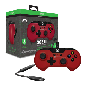 HYPERKIN M01628-RD X91 Controller for Xbox One and Windows 10 Red