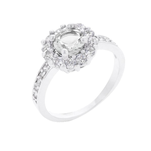 Icon Bijoux R08347R-C01-05 Bella Birthstone Engagement Ring In Clear