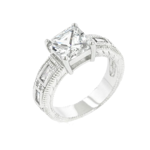 Icon Bijoux R07629R-C01-07 Clear Cubic Zirconia 5-Stone Ring