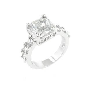 Icon Bijoux R07706R-C01-05 Asscher Cut Engagement Ring