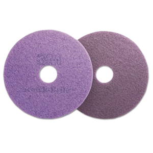 3M MMM08418 Scotch Brite Diamond Floor Pads Burnish Buff 20" Diameter Purple 5/Carton