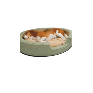 K&H Pet Products KH1913 Thermo Snuggly Sleeper Oval Medium Sage For Dogs 26" x 20" x 5"
