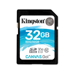 Kingston SDG/32GB 32GB Canvas Go SD (SDHC) Card U3, V30, 90MB/s R, 45MB/s W