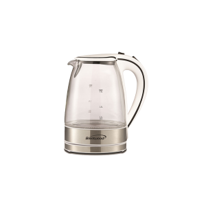 Brentwood KT-1900W 1.7L Cordless Glass White Electric Kettle