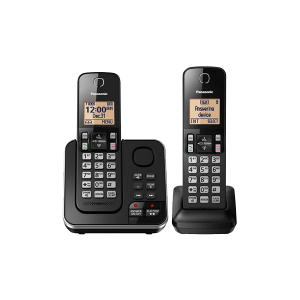 Panasonic KX-TGC362B Dect 6.0 2-Handset Cordless Landline Telephone
