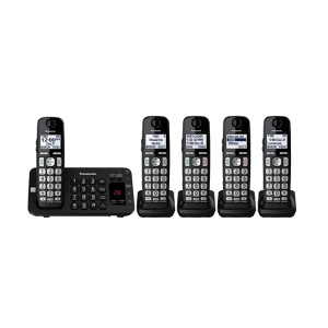 Panasonic KX-TGE445B 5-Handset Expandable Cordless Phone System with Noise Reduction﻿