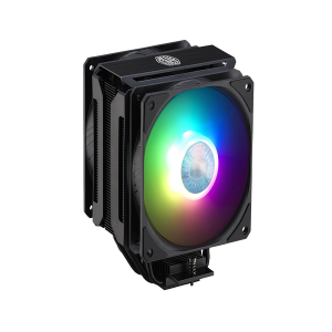 Cooler Master MAP-T6PS-218PA-R1 MasterAir MA612 Stealth ARGB CPU Air Cooler, 6 Heat Pipes, Nickel Plated Base, Aluminum Black Fins