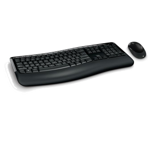 Microsoft Wireless Comfort Desktop 5050 PP4-00001 USB Wireless Keyboard RF With 104 Key And USB Wireless Mouse With RF BlueTrack 5 Button 