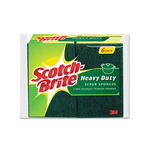 3M MMM426 Scotch Brite Heavy Duty Scrub Sponge 4 1/2" x 2 7/10" x 3/5" 6 Per Pack