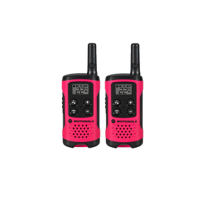 Motorola MOT-T107 16 Mile Range Twin Pack Neon Pink Radios