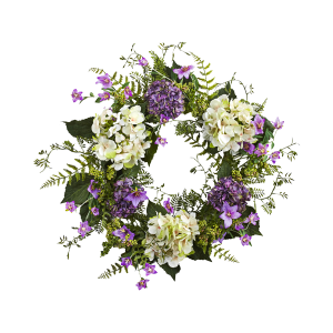 Nearly Naturals 4531 24 Inch Hydrangea Berry Wreath