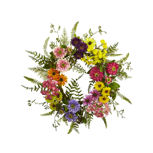Nearly Natural 4581 Mixed Flower Wreath