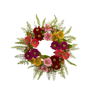 Nearly Natural 4582 20 Inch Mixed Flower Wreath