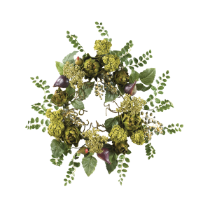 Nearly Natural 4684 20 Inch Artichoke Floral Wreath
