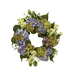 Nearly Natural 4781 22 Inch Hydrangea Wreath