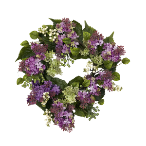 Nearly Natural 4786 20 Inch Hanel Lilac Wreath