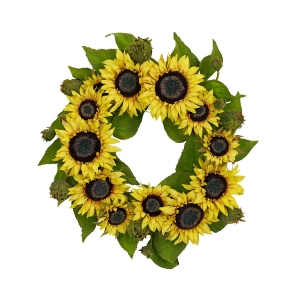 Nearly Natural 4787 22 Inch Sunflower Wreath