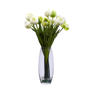 Nearly Natural 4792 Tulip With Vase Silk Flower Arrangement