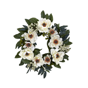 Nearly Natural 4793 22 Inch Magnolia Wreath