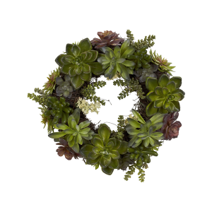 Nearly Natural 4798 20 Inch Succulent Wreath