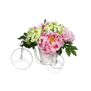 Nearly Natural 4807 Peony and Hydrangea Tricycle Silk Flower Arrangement