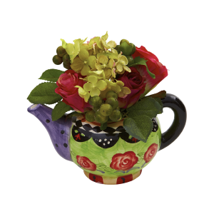 Nearly Natural 4817 Rose and Hydrangea With Decorative Vase