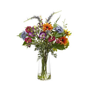 Nearly Natural 4822 Spring Garden Floral With Vase