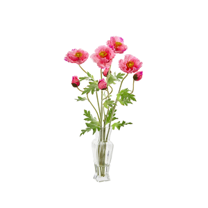 Nearly Natural 1785-PK 26 Inch Pink Poppy Artificial Arrangement