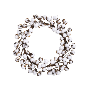 Nearly Natural 4190 20 Inch Cotton Ball Wreath