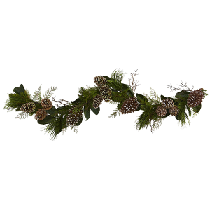 Nearly Natural 4199 6’ Pine Cone And Pine Artificial Garland