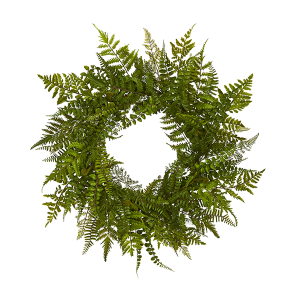 Nearly Natural 4205 24 Inch Mixed Fern Wreath