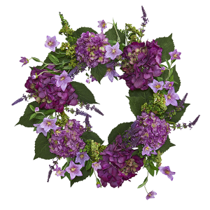 Nearly Natural 4213 24 Inch Hydrangea Wreath