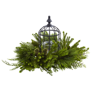 Nearly Natural 4561 Mixed Pine Birdhouse Candelabrum