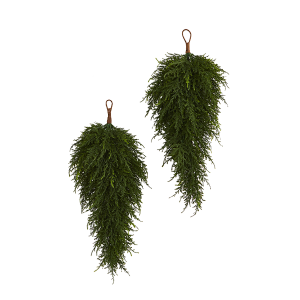 Nearly Natural 4593-S2 26 Inch Cedar Artificial Teardrop Set of 2