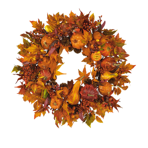 Nearly Natural 4648 28 Inch Harvest Wreath