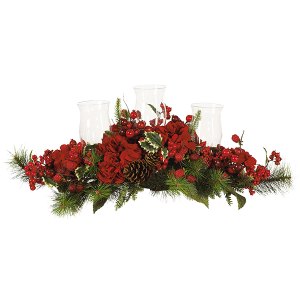 Nearly Natural 4659 Hydrangea Holiday Candelabrum