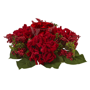 Nearly Natural 4877 Hydrangea Berry Candelabrum