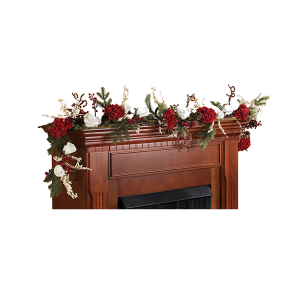 Nearly Natural 4900 72 Inch Hydrangea With White Roses Garland