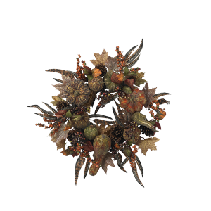 Nearly Natural 4907 28 Inch Autumn Pumpkin Wreath