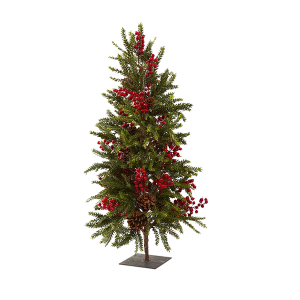 Nearly Natural 5350 36 Inch Pine And Berry Christmas Tree