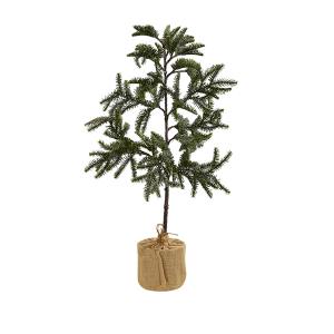 Nearly Natural 5467 3 Ft Iced Pine Tree With Burlap Base