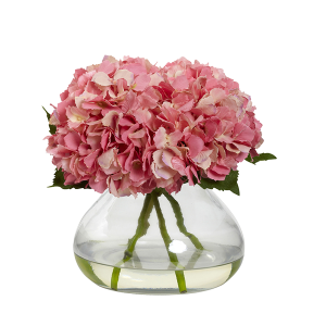 Nearly Naturals 1357-PK Large Blooming Hydrangea With Vase