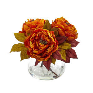 Nearly Naturals 1580-OR Peony Artificial Arrangement